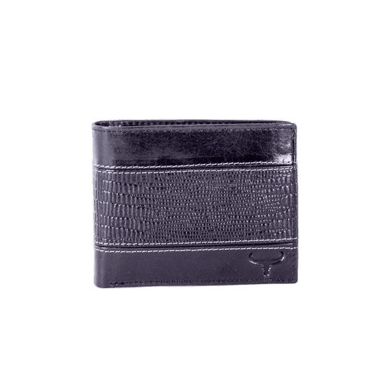 BUFFALO Pánska čierna kožená peňaženka s horizontálnym reliéfom CE-PR-N7-VTC.91_281617 Univerzalne