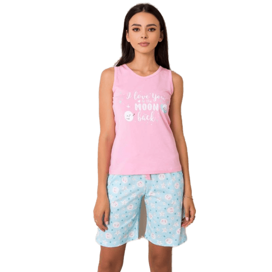 BERRAK Dámske pyžamo BEATRIX ružové a modré BR-PI-3141_353642 S