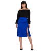 Dámska sukňa s vysokým pásom RUE PARIS cobalt blue WN-SD-1705.86_385706 S