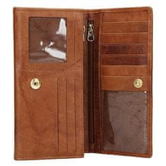 Lagen Dámska kožená peňaženka PWL-388 Cognac