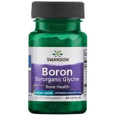 Swanson Boron from Albion Boroganic Glycine (Bor glycinát), 6 mg, 60 kapsúl