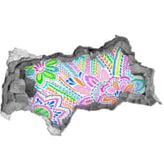 Wallmuralia.sk 12D diera na stenu Kvetinový vzor 95x73 cm