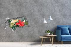 Wallmuralia.sk 15D diera na stenu Havajské kvety 115x88 cm