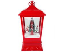 Lean-toys Vianočné svietidlá Snehová vločka Santa Claus Červená