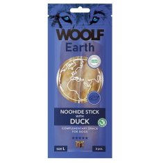 WOOLF snack Pamlsok pre psa Earth NOOHIDE L Sticks with Duck 85 g