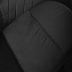 Homla TEILL velúrové otočné kreslo čierne 55x54,5x80-90cm