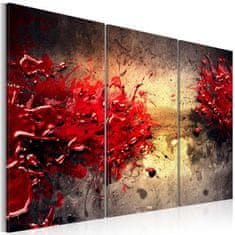 Artgeist Obraz - Červené postriekanie 90x60 obraz na plátne s dreveným rámom