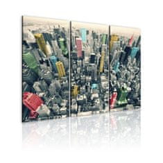 Artgeist Obraz - Farebné mrakodrapy 120x80 obraz na plátne s dreveným rámom