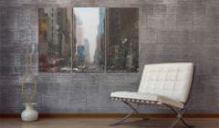 Artgeist Obraz - Daždivé mesto za sklom 60x40 obraz na plátne s dreveným rámom