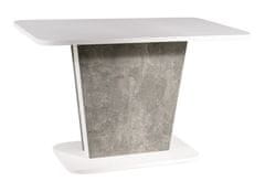 CASARREDO Jedálenský stôl CALIPSO rozkladacia 110x68 sivá betón/biela mat