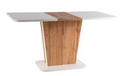 CASARREDO Jedálenský stôl CALIPSO rozkladacia 110x68 sivá betón/biela mat