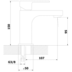 Bruckner , SIEGER stojánkova umývadlová batéria bez výpuste, výška 150mm, chrómová, 914.002.1
