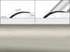 Prechodové lišty A48 - SAMOLEPIACE šírka 4,1 x výška 0,62 x dĺžka 100 cm - inox