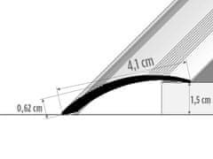 Effector Prechodové lišty A48 - SAMOLEPIACE šírka 4,1 x výška 0,62 x dĺžka 200 cm - dub