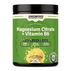 GreenFood Nutrition Performance Magnesium Citrate + Vitamín B6 420g - Melón