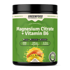 GreenFood Nutrition Performance Magnesium Citrate + Vitamín B6 420g - Mango