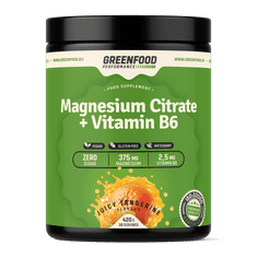 GreenFood Nutrition Performance Magnesium Citrate + Vitamín B6 420g - Mandarínka