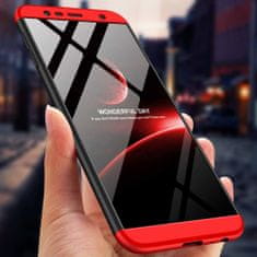 GKK Ochranné puzdro GKK 360 - Predný a zadný kryt celého mobilu pre Samsung J6 Plus 2018 - Čierna/Červená KP10476