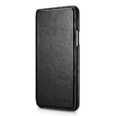iCARER Kožené knížkové puzdro z pravej kože pre Samsung Galaxy S9 Plus - Čierna KP14907