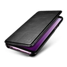 iCARER Kožené knížkové puzdro z pravej kože pre Samsung Galaxy S9 Plus - Čierna KP14907