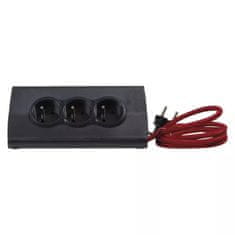 LEGRAND predlžovací kábel 1,5 m / 3 zásuvky / s USB / čierna-červená / PVC / 1,5 mm2 1920110008 - rozbalené