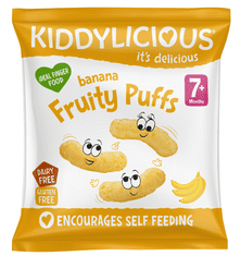 Kiddylicious Ovocné chrumky - Banán 6x10g