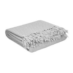 Homla MORRIS sivá deka s strapcami 130x170 cm