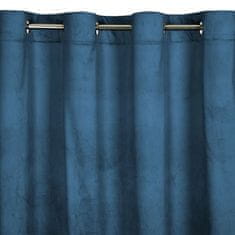 DESIGN 91 Dekoračný záves s krúžkami - Gina, modrozlatý 140 x 250 cm