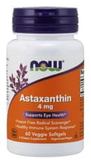 NOW Foods Astaxantín, Prírodný Astaxantín, 4 mg, 60 vegetariánskych kapsúl