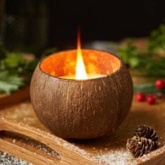 Jungle Culture Prírodná organická sviečka z kokosových škrupín a sójového vosku (vôňa citrusovej limetky)
