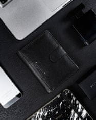 RONALDO Pánska veľká kožená peňaženka, vertikálna so zapínaním a RFID ochranou