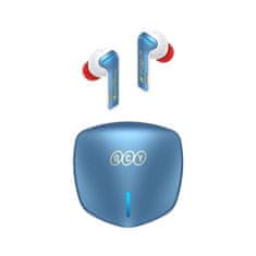 QCY - G1 bezdrôtové herné slúchadlá s dobíjacím boxom, Bluetooth 5.2, modro-červená
