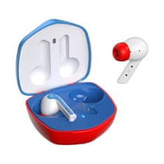 QCY - G1 bezdrôtové herné slúchadlá s dobíjacím boxom, Bluetooth 5.2, modro-červená