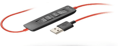 Poly BLACKWIRE 3320, náhlavná súprava na obe uši so sponou, C3320, USB-A konektor