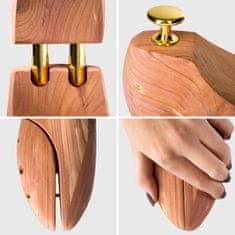 tectake 3 páry luxusných napínačov z cédrového dreva
