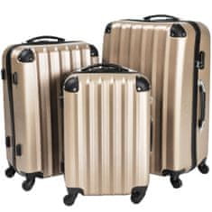 tectake Sada 3 pevných cestovných kufrov
