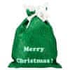 Chomik Vianočná darčeková taška zelená "Merry Christmas" 30x45 cm