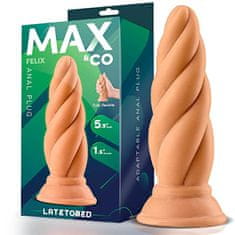 INTOYOU Max&Co Felix 5.9″ (15 cm) Adaptable Butt Plug (Flesh), análny kolík so skrutkou