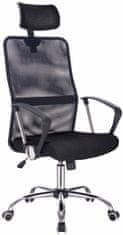 Mercury kancelárská stolička PREZMA BLACK čierna