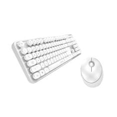 slomart Bezdrôtový set klávesnica + myš MOFII Sweet 2.4G (biela)