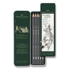 Faber-Castell Akvarelová grafitová ceruzka Graphite Aquarelle 5 ks, plechová krabička