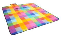 HomeLife Pikniková deka farebné kocky 150 x 180 cm