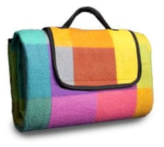 HomeLife Pikniková deka farebné kocky 150 x 180 cm