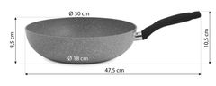 De Gusto wok panvicu STONITE 30 cm s odnímateľnou rukoväťou