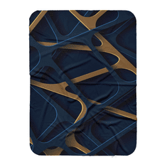 interesi Dekoračná deka - Zlato-modrý abstraktný vzor