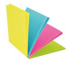 STICK´N Samolepiace bloček "Magic Pad", neónové farby, 76 x 76 mm, 100 listov, 21571