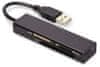 Assmann Ednet USB čítačka kariet 2.0, 4 porty, Podporuje MS, SD, T-Flash, CF formáty čierna