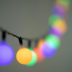 Polux Solárne záhradné svietidlo LED Girlanda DEKORATÍVNA 30 farebných LED diód osvetľovacia reťaz 3,9m