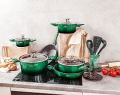 ZILNER 15-dielny kuchynský riad s granitovým povrchom Emerald Noir Zl-8521