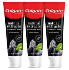 Colgate Naturals Charcoal& Mint bieliaca zubná pasta tripack 3x75 ml
